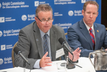 Tom Cantrell, U. North Georgia (left), Davis Whitfield, NFSHS