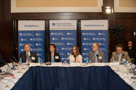 From Left: Bob Bowlsby, Judy MacLoed, Patty Viverito, Jon Solomon, Wood Selling