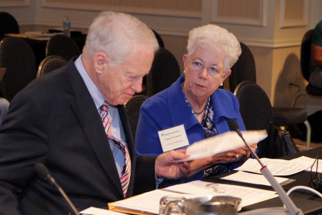 William "Brit" Kirwan (left) and Carol Cartwright