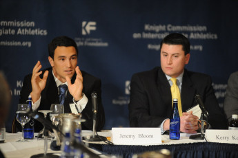 Jeremy Bloom (former University of Colorado football players) and Kerry Kenny (Former student-athlete and Chairman of NCAA Division I Student-Athlete Advisory Committee)