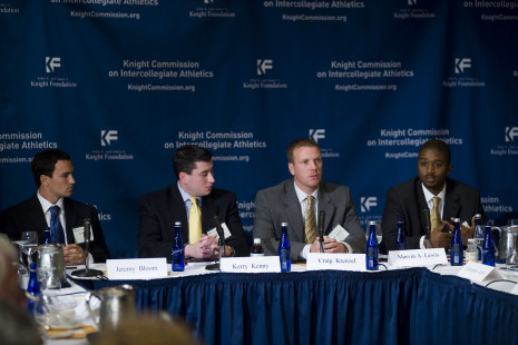 Former student-athletes: Jeremy Bloom, Kerry Kenny, Craig Krenzel, and Marvin Lewis
