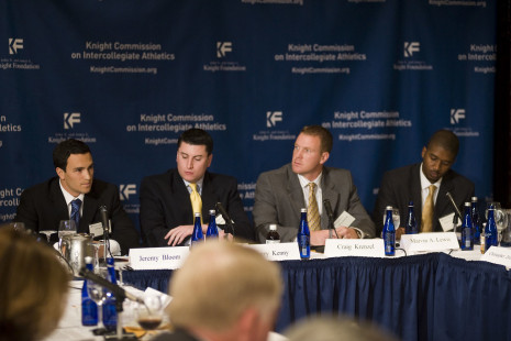 Panel of Former student-athletes: Jeremy Bloom, Kerry Kenny, Craig Krenzel, and Marvin Lewis