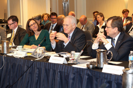 (left to right): Welch Suggs, Amy Perko, Willam Kirwan, Gerald Turner