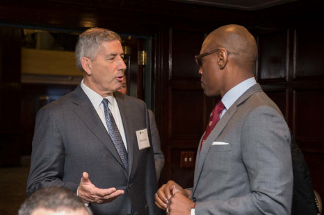 Bob Bowlsby (left), Dr. Christopher Howard