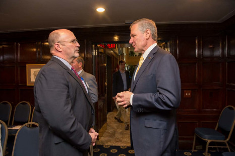 Kevin Lennon (left), G.P. "Bud" Peterson