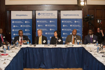 (from left): Bernard Franklin, Richard Lapchick, Vicky Can, Stan Wilcox, Scottie Montgomery