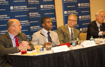 From left: Kevin Lennon, Kendall Spencer, A.L. (Lorry) Spitzer, Andrew Zimbalist