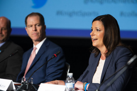 Dan Gavitt (left), Cari Van Senus