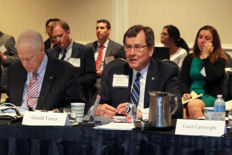 William "Brit" Kirwan (left) and Gerald Turner